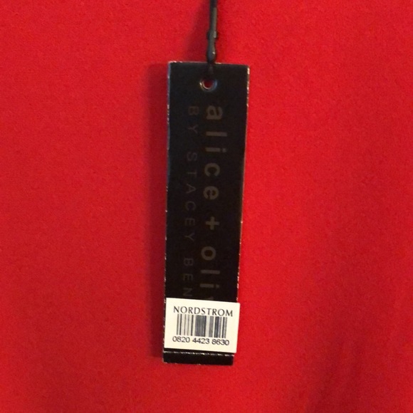 NWT Alice + Olivia Classics Cherry Peplum Dress, Size 8. Retail $330. - Picture 9 of 14